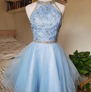 Light Blue Quinceañera Surprise Dance Dress